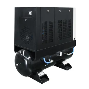 Compresores de aire de tornillo rotativo de alta calidad con secador a la venta Industrial con tanque de aire y secador de aire