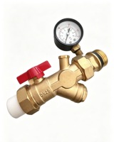Robinet à bille manuel en laiton DD1007 avec filtre de retenue intégré, personnalisable OEM pour systèmes de plomberie d'eau de 1 pouce
