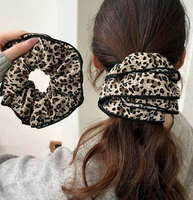 Élastique à cheveux vintage Spice Girls motif léopard, en tissu, volumineux et moelleux, pour femme, élégant, pour mariage, mode, soins personnels, petit prix