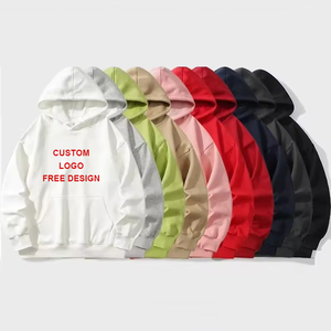 Sweats à capuche unisexes surdimensionnés en molleton de coton avec poche, broderie 3D personnalisée et impression – Production en gros haut de gamme - Product Image 1