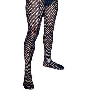 Men <b>Fishnet</b> Leggings Black Nylon Breathable Elastic Striped Hollow Design Spring 2024 Fashion Men's Leggings - Product Image 1