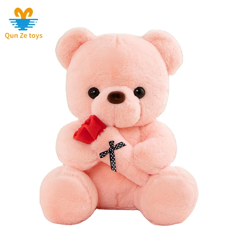 Tùy chỉnh ngày Valentine gấu bông 25cm nhồi bông đồ chơi Quà tặng cho ngày Valentine tăng gấu bông sang trọng