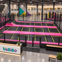 Vabibo Équipement Commercial de Parc de Trampoline Intérieur TP104, Piscine à Mousse pour Sauts Libres, Parcours Ninja, pour Enfants, Capacité 100-500kg, >10 ans