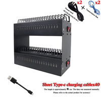 Hub USB de 40 Puertos para Android y iPhone, Caja de Control de Sincronización por Lotes OTG para Gestión Agrícola, Control Unificado de Placa Base de Teléfono y Cables