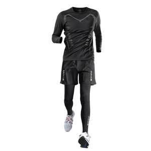 Sportanzug für Herren Laufbekleidung Frühling Schnelltrocknend Eng Anliegend Langärmlig Morgenlauf Training und Herbst Radfahren - Product Image 5