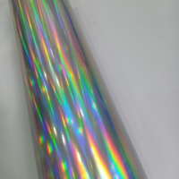 Film publicitaire autocollant en vinyle holographique laser arc-en-ciel à solvant écologique, en promotion