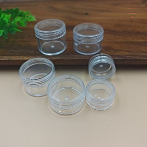 Transparent <b>Plastic</b> Cosmetic <b>Jar</b> 3g 5g 10g 15g 20g Round Bottom Cylinder Packaging Box For Face Creams - Product Image 4