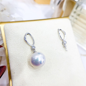 Accessoires en argent S925 pour la création de bijoux, plateau vide avec perles rondes de 9 à 13 mm, bijoux en argent simples, boucles d'oreilles, modèle 21501 - Product Image 2