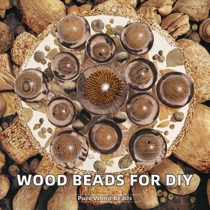 ลูกปัดไม้กลมสีน้ำตาลธรรมชาติสำหรับทำเครื่องประดับมาลา DIY ขนาด 6/8/10/12 มม. ความยาว 38 ซม. 15 นิ้ว - Product Image 2