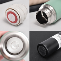 Termo Aislado al Vacío de Acero Inoxidable de Doble Pared Ecológico de 500 ml Modelo 2025 con 3 Tapas