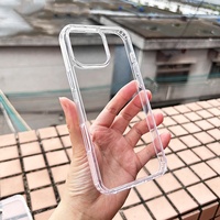 GSCASE Coque de Luxe Anti-Choc Anti-Jaunissement Transparente en TPU+PC Bayer pour iPhone 15 Pro Max 16 17 Pro