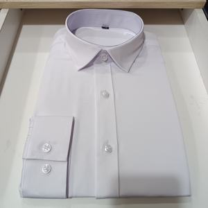 Camisas de Vestir Blancas de Lujo al por Mayor, Camisas de Hombre Manga <span class=keywords><strong>Larga</strong></span>, Corte Entallado, Color Sólido, Camisas Formales Extra Grandes para Hombre - Product Image 1