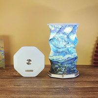 Pièces décoratives créatives pour la décoration de la maison, esthétique orientale, lampe de chevet rotative pour chambre à coucher, lampe de table rechargeable sans fil