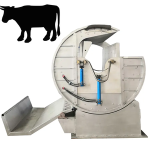 אספקת הבקר פרה חלאל הפוך מקרה סיבובי הרג תיבת טבח ציוד - Product Image 2