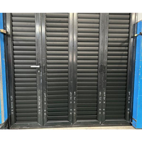Fenêtre d'entrée intérieure moderne personnalisée en aluminium écologique à persiennes réglables et battantes pour chambre, maison, villa