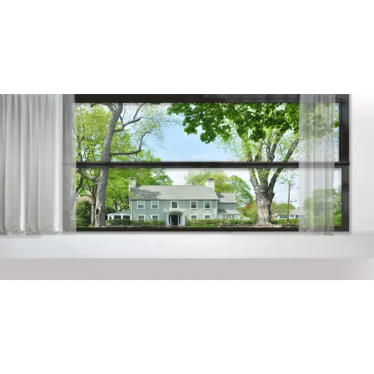 Alucasa amerikan tarzı Upvc vinil çift-sürme pencereler ve kapı profilleri tek asılı PVC pencere