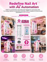 Kiosque automatique d'impression d'art sur ongles, distributeur automatique de produits de beauté sans personnel pour centres commerciaux et commerces de détail