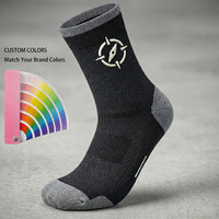 Chaussettes en laine personnalisées avec logo, chaussettes thermiques de qualité supérieure pour l'hiver, chaussettes respirantes pour la randonnée en plein air, fabricant OEM