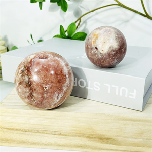 Bán buôn thạch anh tự nhiên druzy Hồng thạch anh tím đá quý Spheres chữa bệnh đá pha lê geode bóng Sphere - Product Image 3