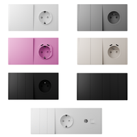 Interrupteur et prise lumineux unipolaire Bingoelec série HW 16A 250V avec bornes à connexion rapide, design moderne et luxueux, pour usage domestique