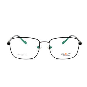 Monture de lunettes carrée en métal gris Jack 5075, monture complète unisexe, verres anti-UV Plano - Product Image 4