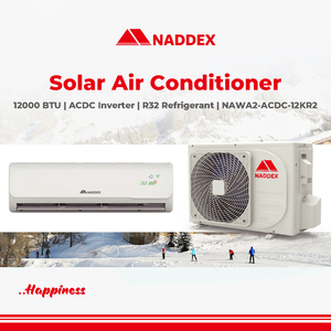 เครื่องปรับอากาศพลังงานแสงอาทิตย์เชิงพาณิชย์ NADDEX 12000 BTU ระบบทำความเย็น/ทำความร้อน |   เอซีดีซี |   น้ำยาทำความเย็น R32 |   NAWA2-ACDC-12KR2 NAWA2-ACD - Product Image 1
