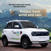 Vehículo Eléctrico Pequeño de 4 Ruedas, 4 Asientos, Mini Auto de Baja Velocidad 50km/h para Transporte en Aeropuertos y Fábricas