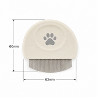 Peigne anti-puces doux pour chats à poils longs et petits chiens, dents ultra fines, élimine les puces, les œufs et la saleté, pointes arrondies, sûr et ergonomique