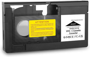 Adaptateur de cassette VHS-C vers VHS à commande mécanique pour magnétoscopes, caméscopes <span class=keywords><strong>SVHS</strong></span>, JVC, alimenté par batterie, en plastique, usage domestique - Product Image 2