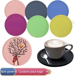 High Quality Custom 0.3/0.5CM Silicone Rubber Coasters Anime Style Shape Thermal Transfer Printing High Temperature Promotional