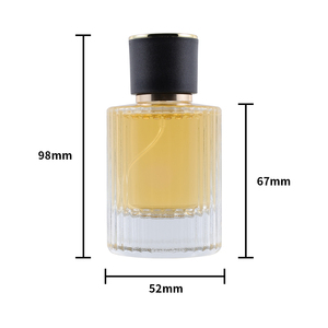 Botella de Perfume de Vidrio Transparente Personalizada de Fábrica, 30ml 50ml 100ml, Forma Redonda, Pulverizador, Columnas Romanas, Fondo Grueso, Botella de Perfume Vacía - Product Image 3