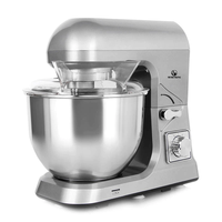 Mélangeur planétaire commercial 1400W 5L avec bol relevable, batteur à pâte en acier inoxydable pour boulangerie et restaurant, boîtier durable en ABS