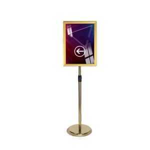 Factory Silver A4 A3 Lobby stand landscape sign frame piedistallo Poster Stand - Product Image 3