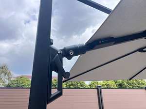 Venta caliente 3x3M Roma Parasol Roman Umbrella LED Sun Light Patio al aire libre para sombreado de jardín Hoteles plegables Muebles de exterior - Product Image 5