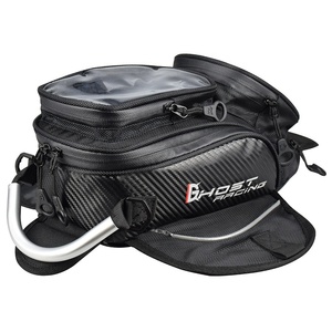 <span class=keywords><strong>Sacoche</strong></span> de réservoir universelle pour moto 6,8'' noire en tissu Oxford imperméable avec aimants et grande fenêtre - Product Image 2