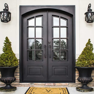 Vendita Diretta dalla Fabbrica: Porte d'Ingresso a <span class=keywords><strong>Doppia</strong></span> <span class=keywords><strong>Anta</strong></span> in Alluminio Pressofuso e Vetro, Stile Europeo, Antieffrazione, per Ville - Product Image 1