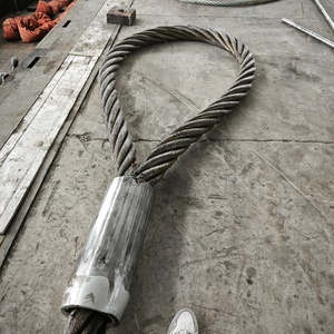 ヘビーデューティースチールワイヤーロープリフティングスリング（フランダースアイ＆シンブル付き、リギング用） - Product Image 2