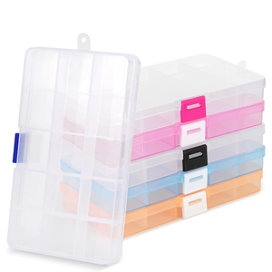 Caja de Almacenamiento Transparente de Plástico Desmontable para Joyería, Cosméticos, Componentes, Piezas, Organización y Clasificación - Product Image 1