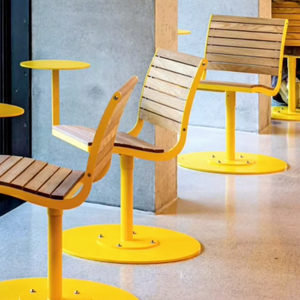 Tavoli e Sedie da Esterno Moderni in Ferro, <span class=keywords><strong>Design</strong></span> Durevole e di Tendenza, per Bar e Caffetterie, con Vassoi Integrati - Product Image 1