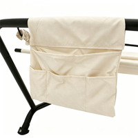 Hamac d'extérieur avec support, oreiller et poche latérale de rangement, robuste pour patio, jardin, relaxation intérieure et extérieure, beige