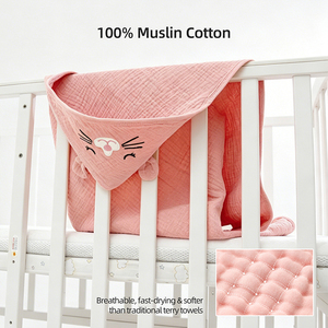 Toalla de baño para niños pequeños, toalla de viaje para bebé, artículos esenciales para guardería, toalla grande para bebé, toalla suave de gasa con burbujas, manta para dormir para bebé, manta reversible - Product Image 4