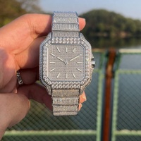 Montres classiques de luxe pour hommes, serties de moissanite VVS1, testées au diamant, étanches, automatiques, mécaniques