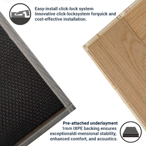 White Oak <b>Engineered</b> Hardwood <b>Flooring</b> Wear Resistant Click UV Lacquered Modern for Dining Bathroom Living Room Kitchen - Product Image 4