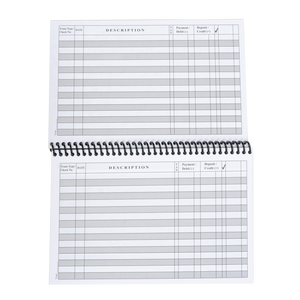 El Registro Superior para Cheques y Tarjetas de Débito, Color Verde Azulado, con Registro de Cuentas Ancho, Encuadernado en Espiral, Papel, Hecho en EE. UU. - Product Image 3