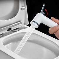 Ensemble de pulvérisation de bidet portatif en ABS durable anti-corrosion, accessoires de salle de bain universels G1/2 pour toilettes, douchette Shattaf pour la douche musulmane