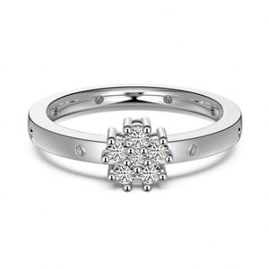 Anillos de Mujer Dylam Classic Fine Jewelry, Accesorios de Vestir, Plata de Ley 925, Circonita Cúbica 5A, Forma de Flor de Diamante - Product Image 1