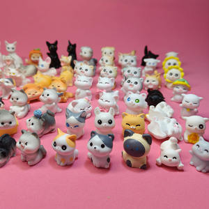 Toptan kedi minyatür hayvan karikatür bahçe Dollhouse ev dekor reçine oyuncaklar plastik zanaat saç tokası asma DIY aksesuarları - Product Image 5