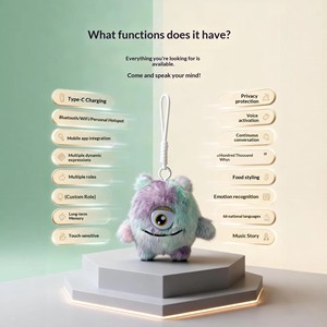 Peluche interactive intelligente à commande vocale avec yeux LED, compagnon émotionnel, <span class=keywords><strong>robot</strong></span>, animal de compagnie électronique, vocalisation musicale - Product Image 2