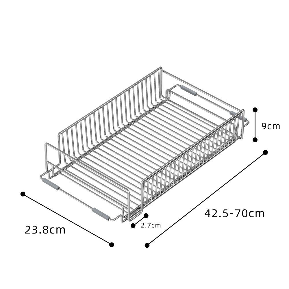 [solid 304 stainless steel] telescopic drain basket