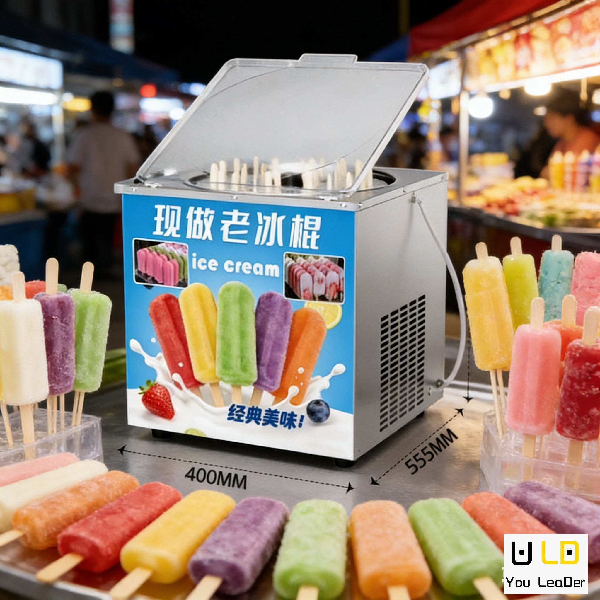 LD Snack Bar Popsicle Maker Machine for Fruit Nuts & Corn